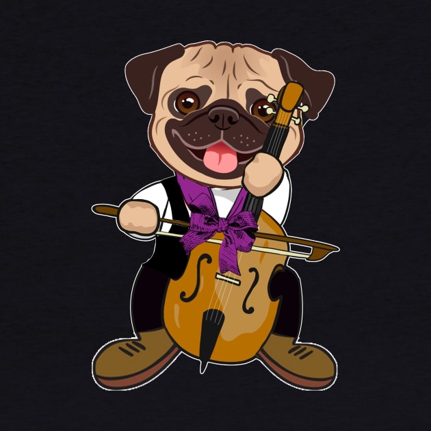 Cello Music Dog T-Shirt Funny Pet Gift Idea by Danielsmfbb
